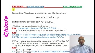 Pile électrochimique correction exercice [upl. by Ume]