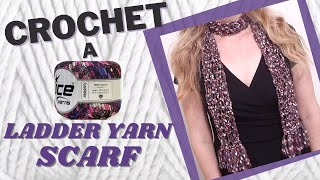 Fast amp Easy Trellis Ladder Yarn Crocheted Scarf DIY Tutorial [upl. by Adiol482]