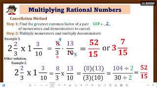 MATATAG GRADE 7 MATHEMATICS👉Multiplying and Dividing Rational Numbers Fractions using Cancellation [upl. by Hahseram765]