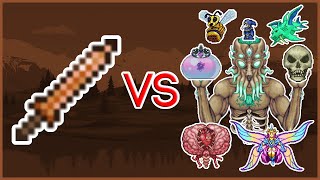 Terraria 1423  Copper Shortsword vs ALL Bosses [upl. by Phillida]