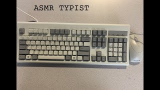 ASMR Typing on a Classic GrayWhite Perixx PERIBOARD 106M Wired USB Keyboard [upl. by Eirotal577]