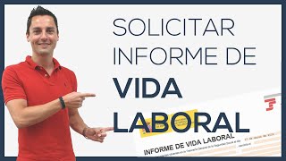 Cómo SOLICITAR un informe de VIDA LABORAL  Paso a paso [upl. by Lesko]