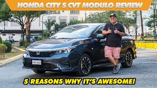 5 Reasons why the Honda City S CVT is awesome  Honda Sensing  Modulo Pack  TESTDRIVE PH [upl. by Yrrac]