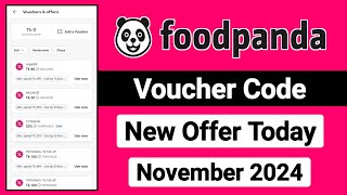 Foodpanda voucher code november 2024  Foodpanda new offer 2024 [upl. by Nodle]