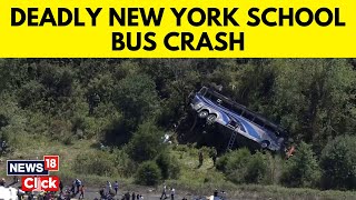 New York News  New York Bus Crash Today LIVE Updates  New York School Bus Accident  N18L [upl. by Biddy]