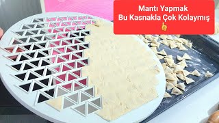 Kasnakla Mantı Yapımı ‼️ Mantı Yapmak Ne Kolaymış kasnaklamantıyapımı pratikyemektarifleri [upl. by Sivrahc]