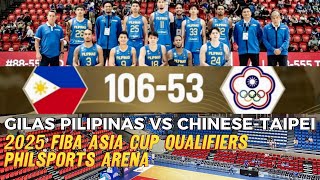 Gilas Pilipinas vs ChineseTaipei Highlights  2025 FIBA Asia Cup Qualifiers Window 1 [upl. by Shenan]