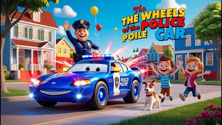 The Wheels of the Police Car 🚓  Fun Nursery Rhyme for Kids  Police Car Song [upl. by Flss176]