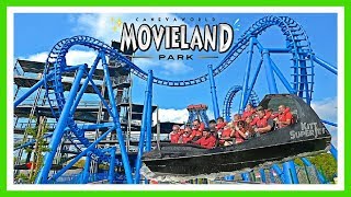 🎢 MOVIELAND Hollywood Park  Canevaworld Lago di Garda ✅ Italia  Amusement Park [upl. by Eirrem]