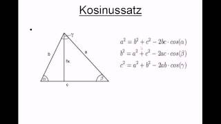 Kosinussatz Erklärung und Beispiel [upl. by Chien]