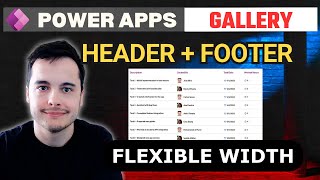 How to Add a Flexible Gallery in Power Apps with Header and Footer FAST – Tutorial [upl. by Darcey697]