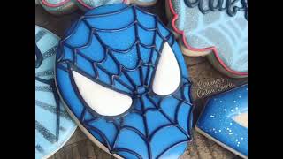 SpiderMan sugar cookie tutorial [upl. by Nilrev]