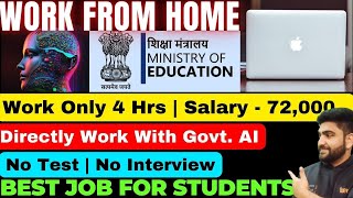 Work On Govt AI  Work From Home Job  Online Job at Home  Part Time Job  Earn Money Online  Job [upl. by Sukey]