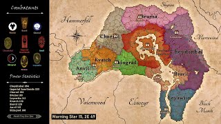 Cyrodiils Counties in Conflict  Timelapse 2E 4954  Fantasy Map Simulator [upl. by Ardnoid]