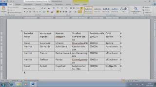 Word 2010 Einfache Serienbriefe erstellen Teil 2 [upl. by Neelyt]