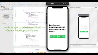 Local storage UserDefaults CRUD Create Read Update Delete [upl. by Bibah561]