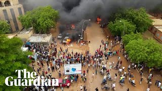 Niger chaos grips capital after military declares coup [upl. by Riha309]