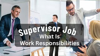 What Is Job Responsibilities Of Sales Supervisor  Sales Supervisor  English speech [upl. by Attenor]