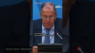 Lavrov Slams Hezbollah Chief Nasrallah’s Killing quotPolitical Assassination” [upl. by Hayikat]