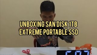 UNBOXING SAN DISK 1TB EXTREME PORTABLE SSD [upl. by Hite]