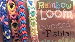 RAINBOW LOOM  Inverted Fishtail Bracelet  How To  SoCraftastic [upl. by Nileuqcaj]