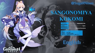 Sangonomiya Kokomi Voice Lines  English  Genshin Impact [upl. by Jereld261]