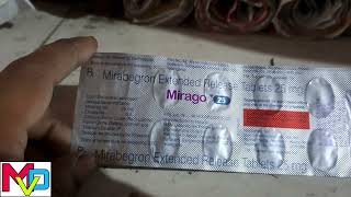 mirabegron 25mg tablet uses benefits composition dosage side effect detail video [upl. by Shelden]