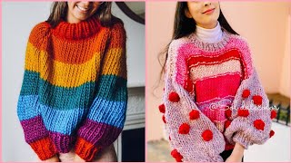 Gorgeous crochet turtle neck sweater free patterns design [upl. by Friedrich]