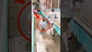 Heartwarming Moment Girl Helps Man Cross Puddle shorts [upl. by Natsirk]