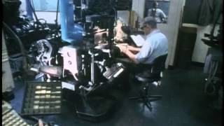 Newspaper production  Linotype  Fleet Street  Typesetting  Reporting London  1982 [upl. by Muller559]