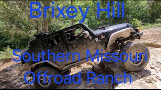 Four Door Jeep Wrangler crawling Brixey Hill at the Southern Missouri Offroad Ranch [upl. by Maillliw]