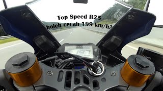 10  Yamaha R25 TopSpeed 2021  ECU Tuneboss [upl. by Hort]