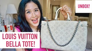 Louis Vuitton Bella Tote Cream  Neverfull size comparison  Sam Loves [upl. by Chlores863]