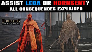 ASSIST Leda or Hornsent All Outcomes amp Rewards EXPLAINED  Elden Ring Shadow of the Erdtree DLC [upl. by Januisz]