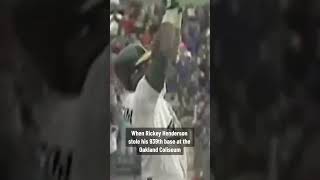 When Rickey Henderson broke the MLB alltime steals record 🔥 [upl. by Kerril316]