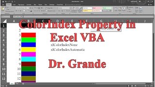 Setting and Identifying Cell Color with ColorIndex Property in Excel VBA [upl. by Llewellyn]