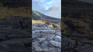 Pahoehoe LAVA FACIES at Maliwai a Pele river of Pele flow from 1974 HAWAII lava volcano [upl. by Anthony]