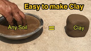 How to extract CLAY from soil  Pottery clay making at home [upl. by Airalednac]