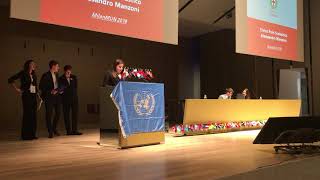 ALKEV Lise Öğrencimizin Açılış Konuşması  MilanMUN Konferansı 2018 [upl. by Grimonia651]