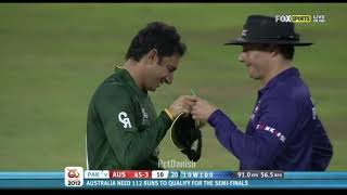 SAEED AJMAL 317 4 VS AUSTRALIAWT20 2012BALL BY BALL SPELL FOX SPORTS 720p [upl. by Nylzaj]