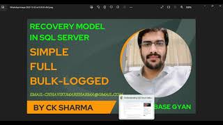 Recovery models in SQL Server Lecture10 [upl. by Hermy]