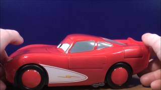 DISNEYS PIXAR CARS LIGHTNING MQUEEN TRANSFORMING HAWK TALKING TOY REVIEW [upl. by Rogerg301]