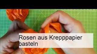 Rosen aus Krepppapier basteln [upl. by Nelleh478]