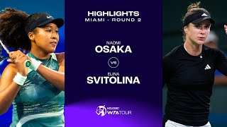 Naomi Osaka vs Elina Svitolina  2024 Miami Round 2  WTA Match Highlights [upl. by Tongue]