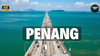 Penang Malaysia 4k  Penang City Tour with Calming Music [upl. by Aninat]