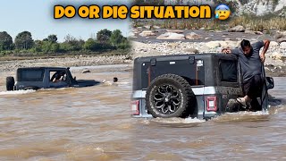 How we rescued our Mahindra Thar from River  Riskiest situation ever faced [upl. by Beth]