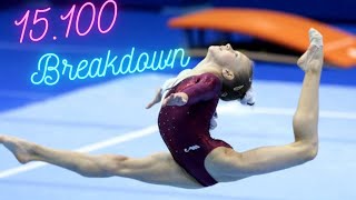 Viktoria Listunova floor Score breakdown 15100 [upl. by Koenraad]