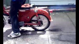 my 19621965 honda 55 postie bike burnout [upl. by Noiroc]