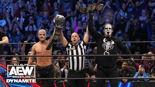 WITNESS HISTORY The Icon Sting amp Darby Allin win the AEW World Tag Titles  20724 AEW Dynamite [upl. by Higley]