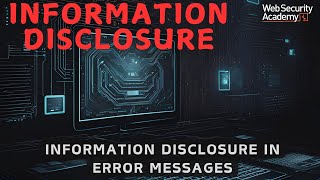 Information Disclosure in Error Messages [upl. by Annahoj]